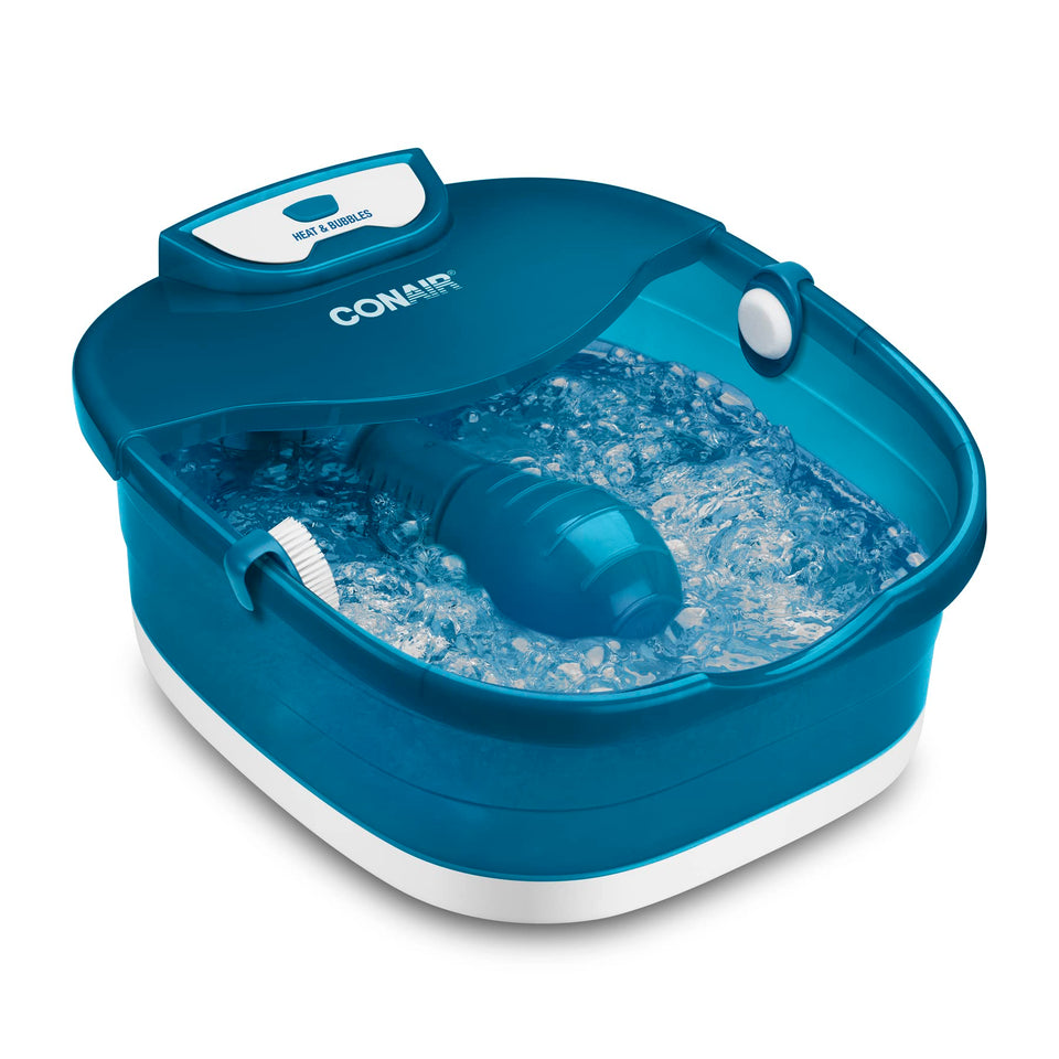 Conair Pedicure Foot Spa heated to 104 degrees for warm, relaxing soaks.