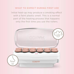 Conair ready-dot indicator shows when rollers are ready