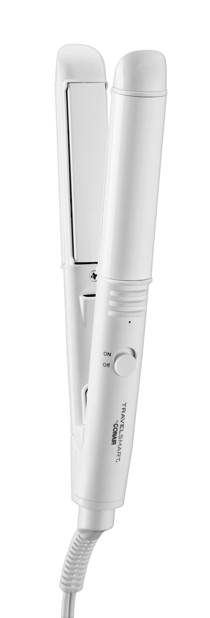 Conair Travel Flat Iron with 1/2-inch ceramic plates for smooth heat