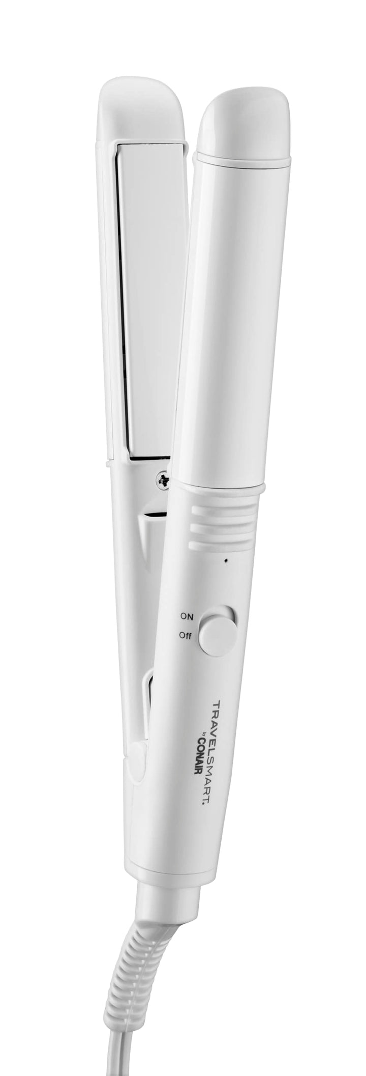Conair Travel Flat Iron with 1/2-inch ceramic plates for smooth heat