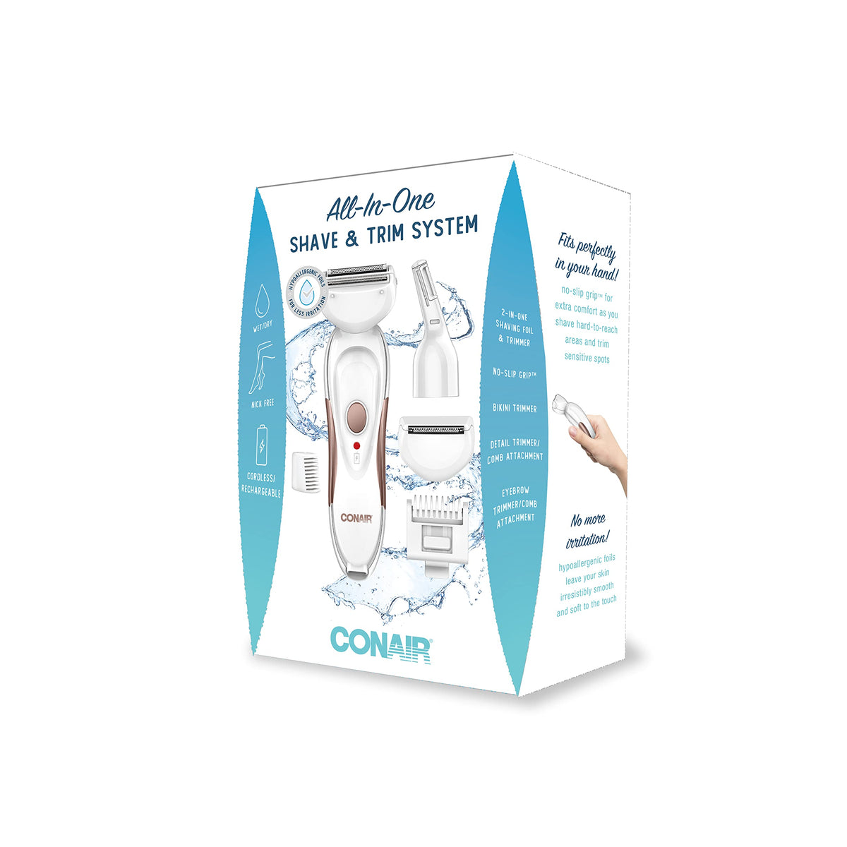 Conair Travel-Friendly Design makes grooming easy on the go