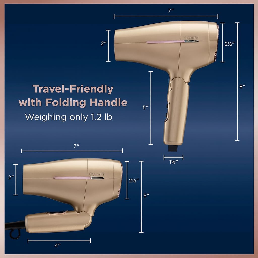 Conair hair dryer with ionic technology reduces frizz and adds shine