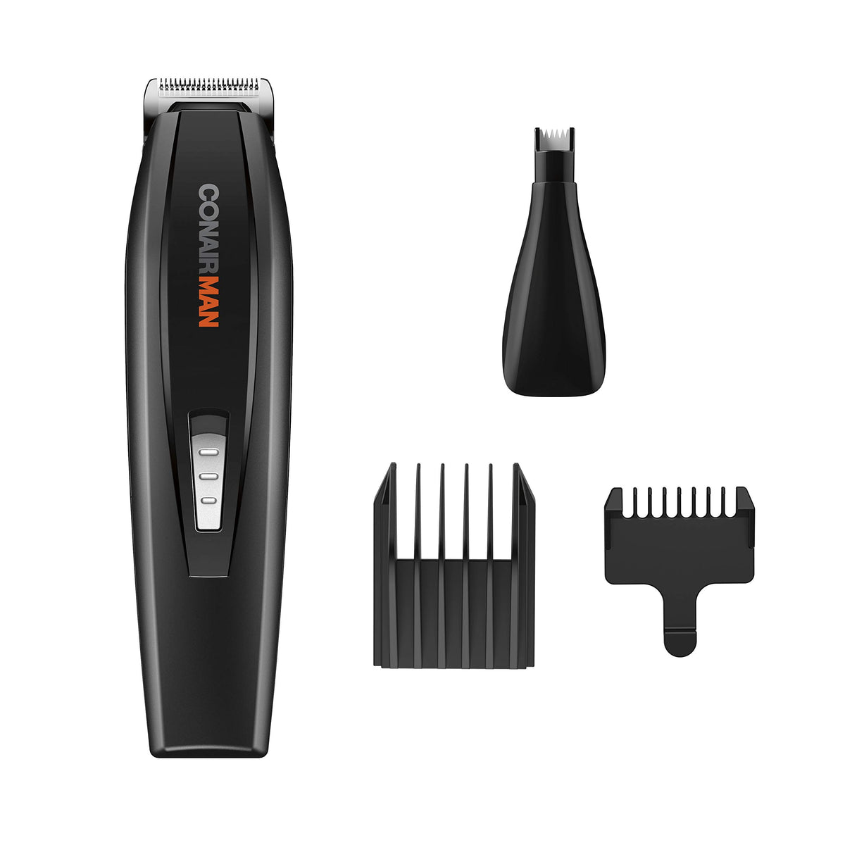ConairMAN GMT175N nose/ear attachment enables safe, precise detail work.