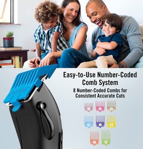 ConairMAN Number Cut kit includes barber comb, scissors, brush and oil.