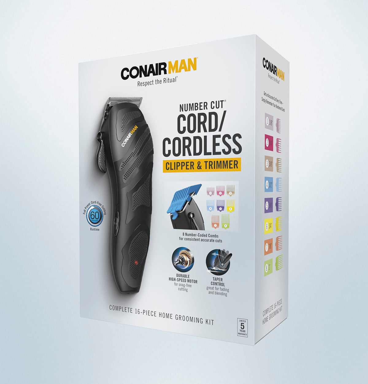ConairMAN Number Cut deluxe storage case keeps grooming tools organized.