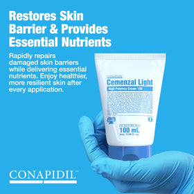 Cemenzal Light cream texture showing rich hydration and smooth application