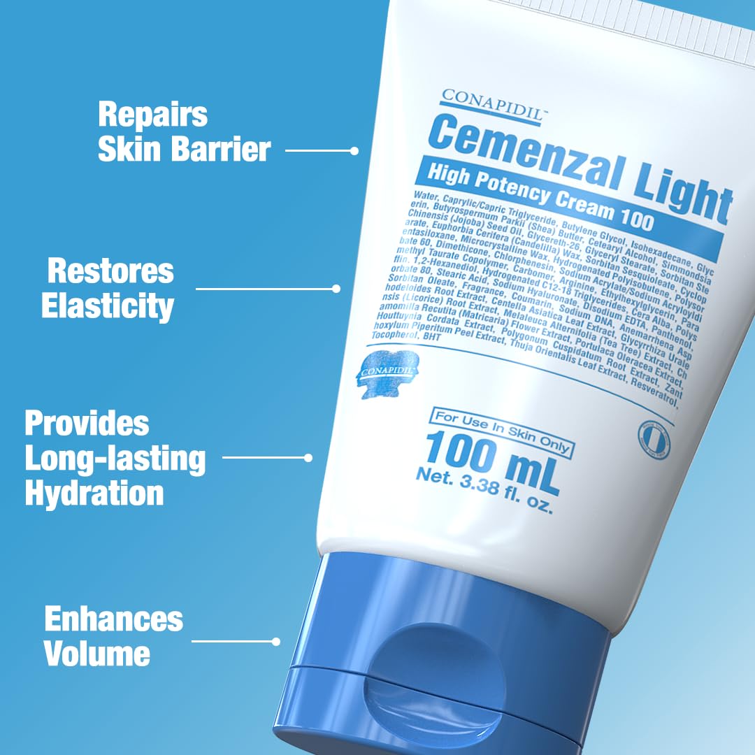 Cemenzal Light jar close-up highlighting barrier-support formula