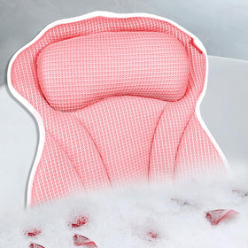 CONBELLA bath pillow providing head and neck support for a comfy soak
