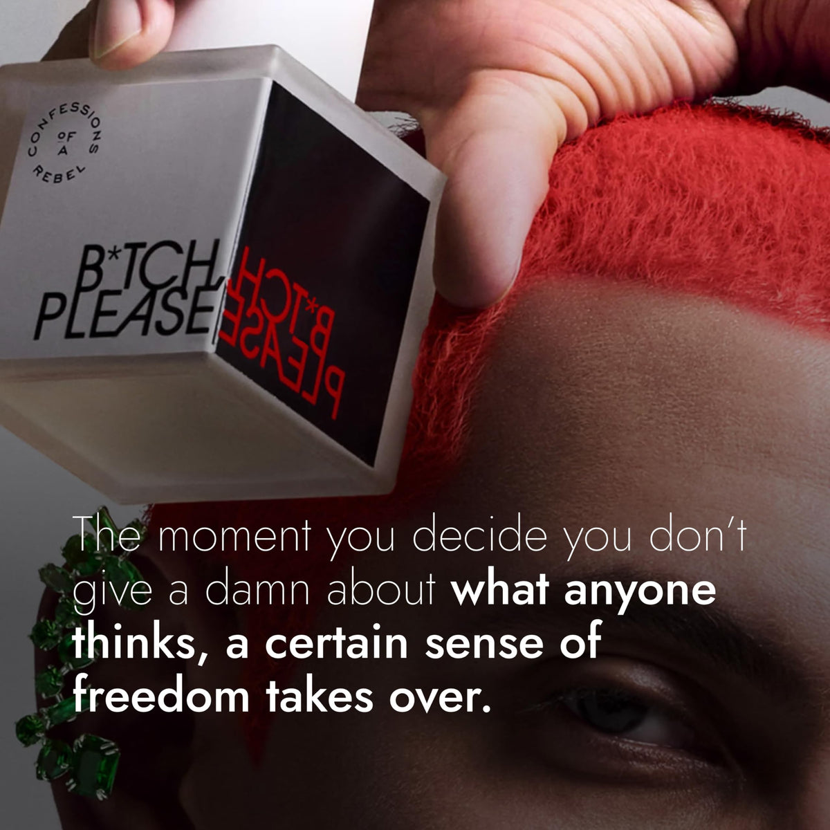 Confessions of a Rebel EDP packaging on display, premium scent identity for gifting.