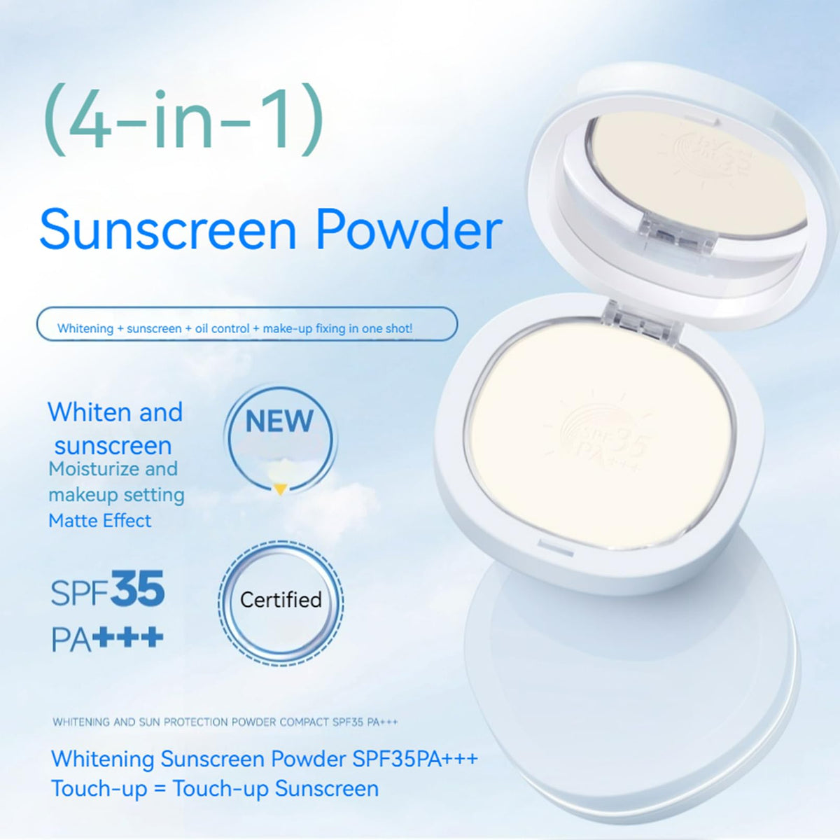 ConfidMiss compact powder image featuring the built-in puff for easy application.