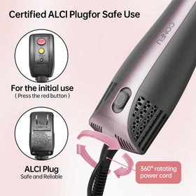 CONFU with ALCI safety plug ensures safe use on standard outlets.
