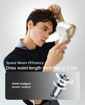 CONFU diffuser attachment facilitates curls with even heat distribution.