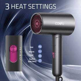 CONFU Diffuser Hair Dryer with NTC monitoring ensures stable heat delivery