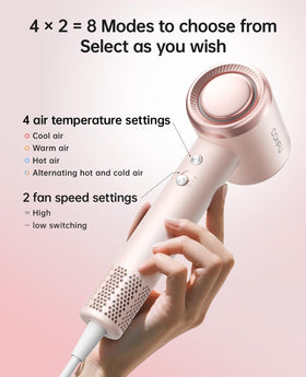CONFU diffuser in use shows defined curls with gentle, even heat distribution.