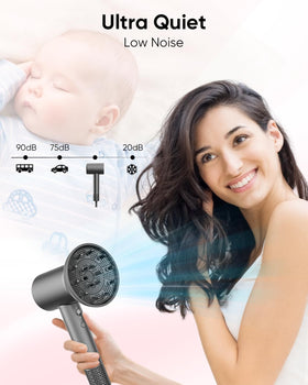 CONFU Hair Dryer LCD temperature control for safe, customizable drying