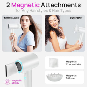 CONFU hair dryer lightweight design for comfortable travel.