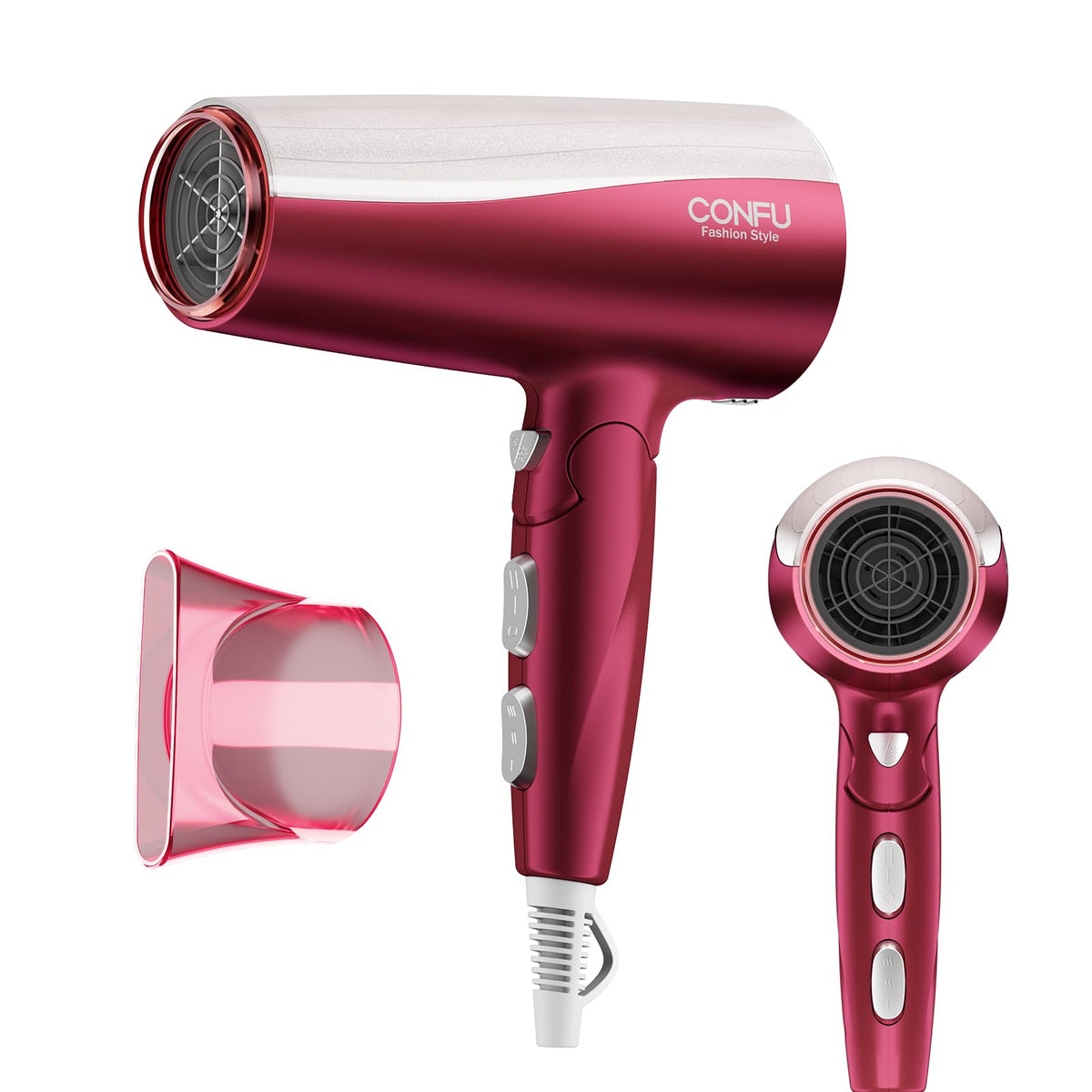 CONFU Professional 1875W hair dryer foldable design for easy storage and travel
