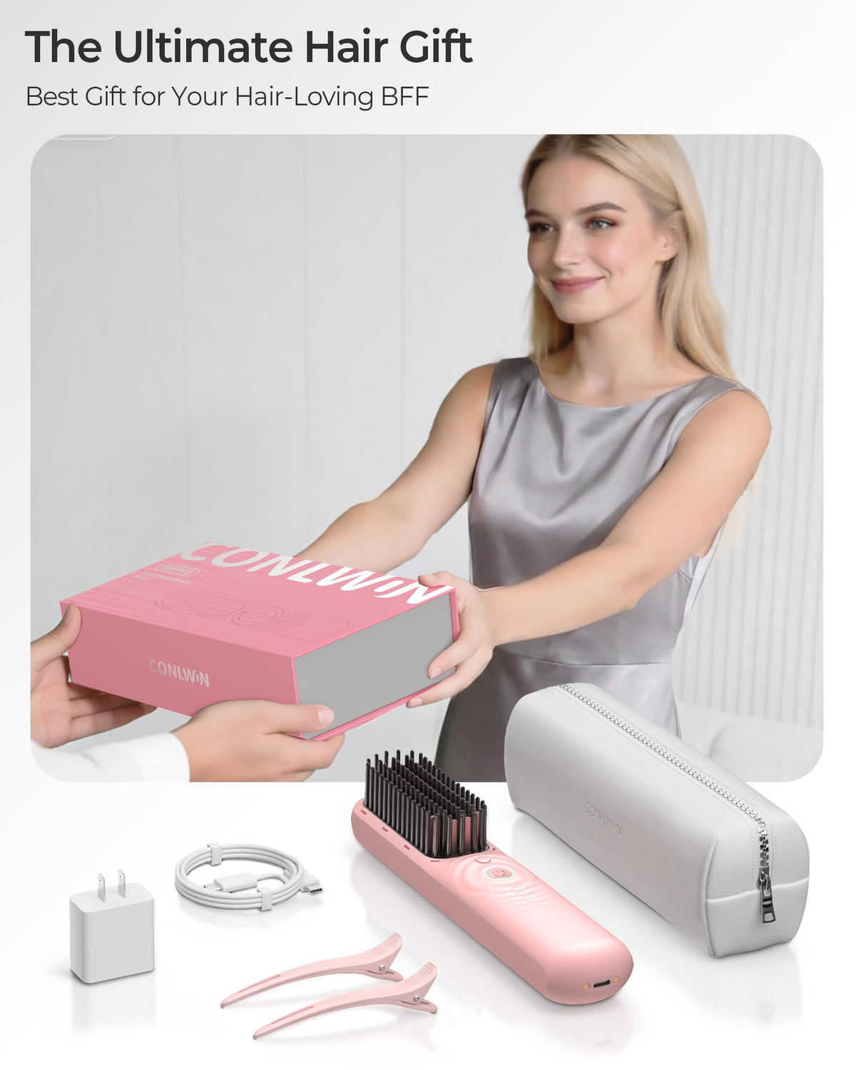 CONLWIN charging on the go demonstrates cordless use anywhere.