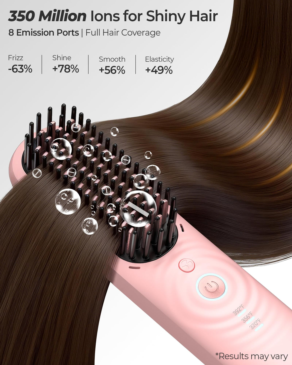 CONLWIN golden temp display shows 392F for safe, long-lasting straightening.