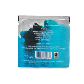 Conscious Coconut wipes single-ingredient-label highlights pure coconut oil.