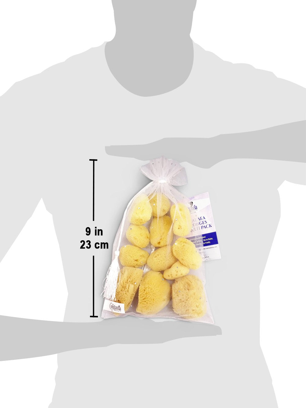 Constantia Beauty sea silk sponge in breathable storage bag for drying