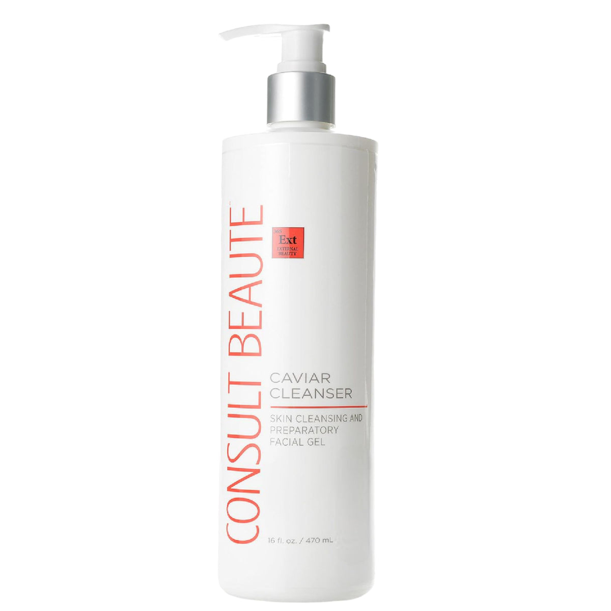 Consult Beaute Caviar Cleanser bottle with pump for gentle gel-to-foam cleansing