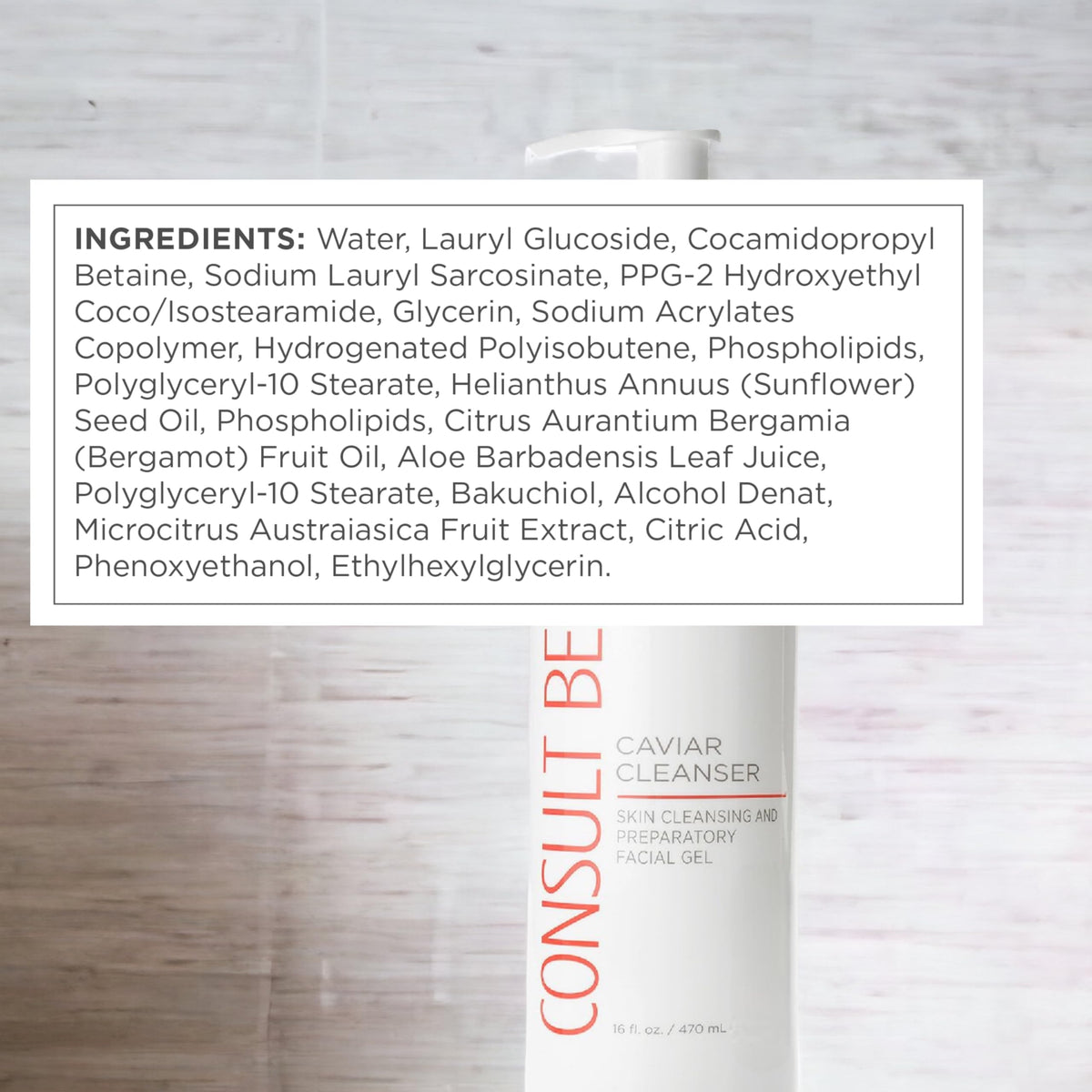 Gel-to-foam texture on skin from Consult Beaute Caviar Cleanser
