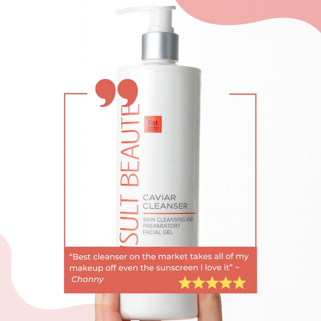 Consult Beaute Caviar Cleanser features Bergamot Fruit Oil and Aloe for soothing skin