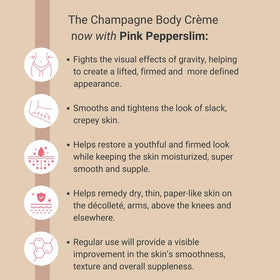 Arm application of Consult Beaute Champagne Lift delivers quick-absorbing firming effect.