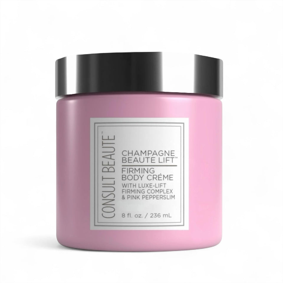 Consult Beaute Champagne Lift Cream bottle for rich hydration and subtle firming.