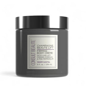 Consult Beaute Champagne Lift hydrating cream bottle shows premium packaging for daily firming use.