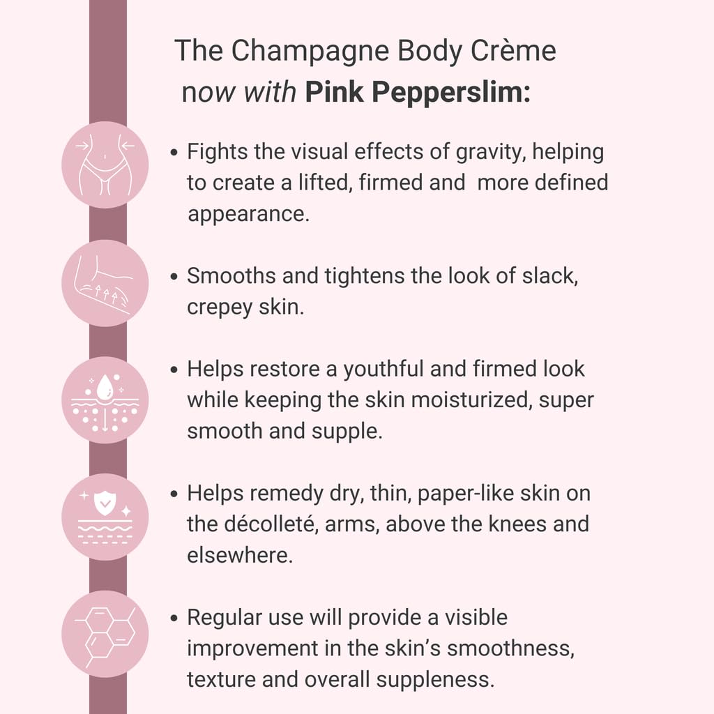 Crepey skin improvement with Consult Beaute Champagne Lift on arms and décolleté.