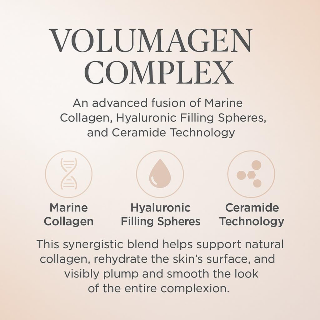 Consult Beaute Volumagen Trio serum application shows quick absorption for smooth, revitalized skin