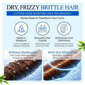 Controlled Chaos Hair Moisturizer ingredients close‑up highlighting hydrating formula.