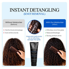 Controlled Chaos moisturizer on curls illustrating definition and bounce.