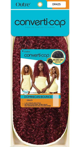 Converti-Cap Dominican Bounce half up half down offers quick styling options.
