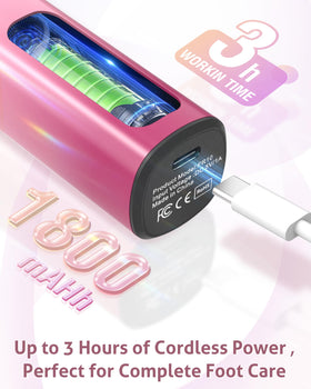 CooAoo cordless operation with 1800mAh battery for travel