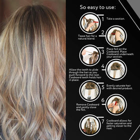 Cooboard XXL White compatible with foils and standard dyes for highlights.