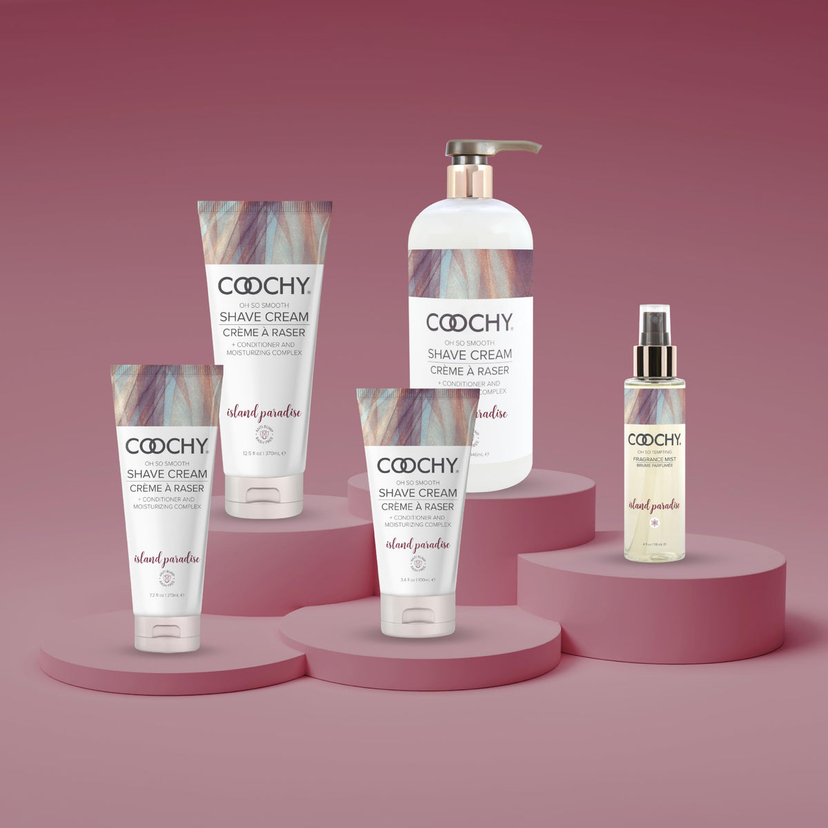 Coochy Shave Cream bikini-area use, gentle for intimate skin.