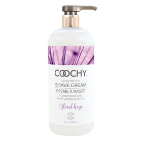 Coochy Shave Cream packaging open view shows 32 oz size