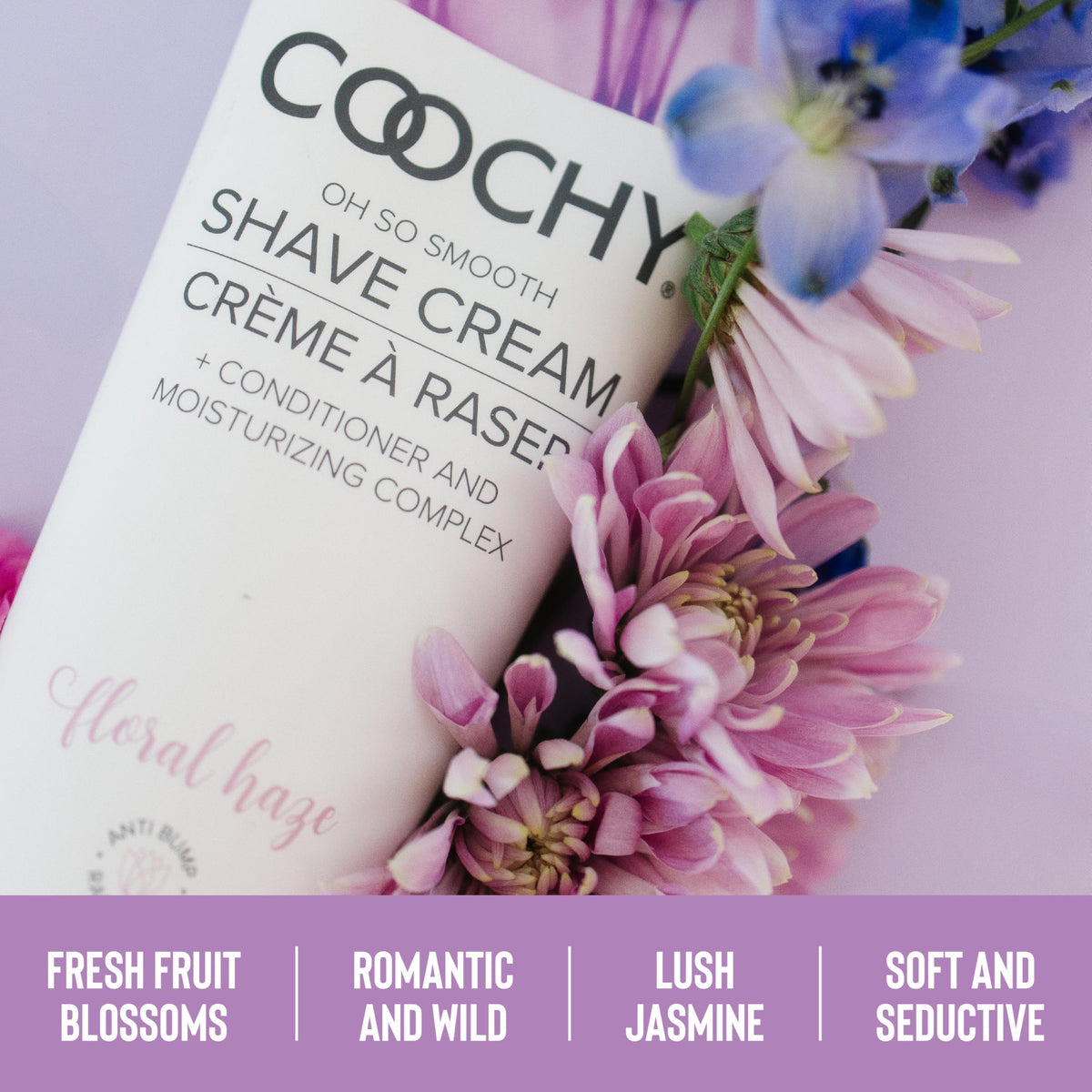 Coochy Shave Cream on skin emphasizes softness and hydration