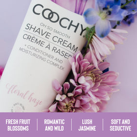 Coochy Shave Cream on skin emphasizes softness and hydration
