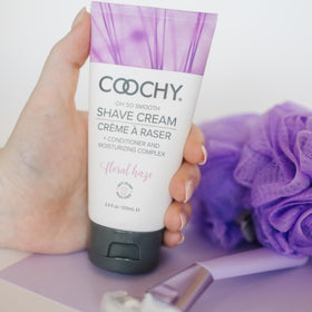 Coochy Shave Cream on underarms demonstrates gentle shaving
