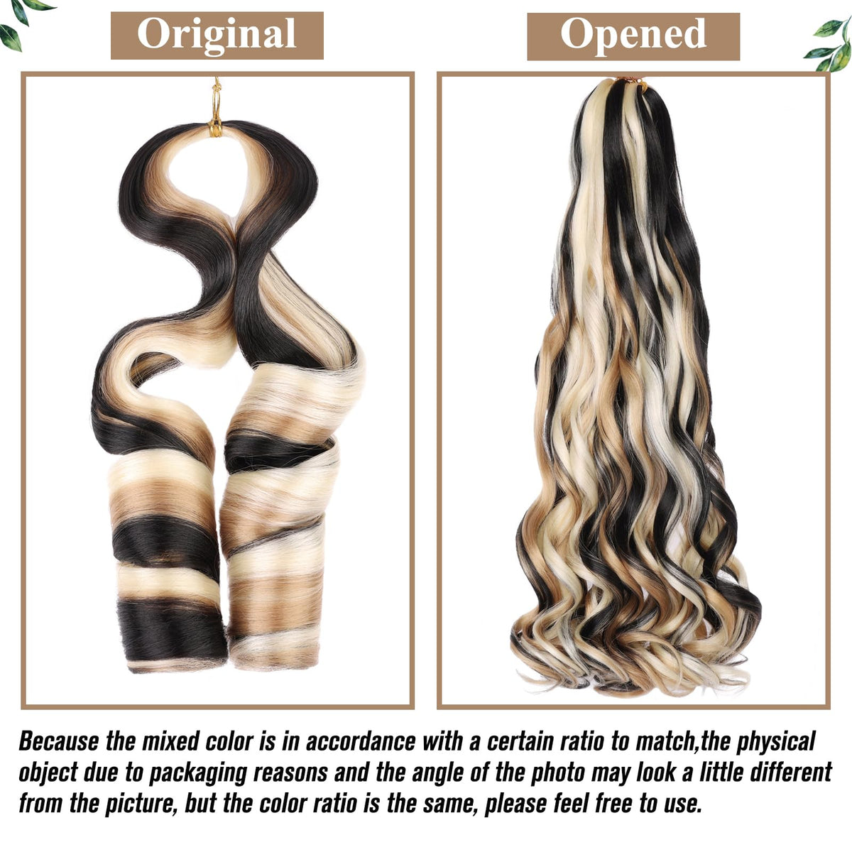 COOKOO 1B/27/613 color mix enhances versatile braid options