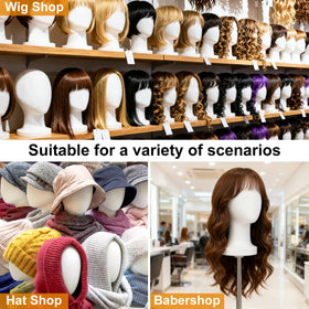 COOKOO foam head dimensions 54 cm circumference and 29 cm height for realism.
