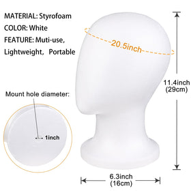 Lightweight COOKOO foam head is durable for quick wig trimming and washing.