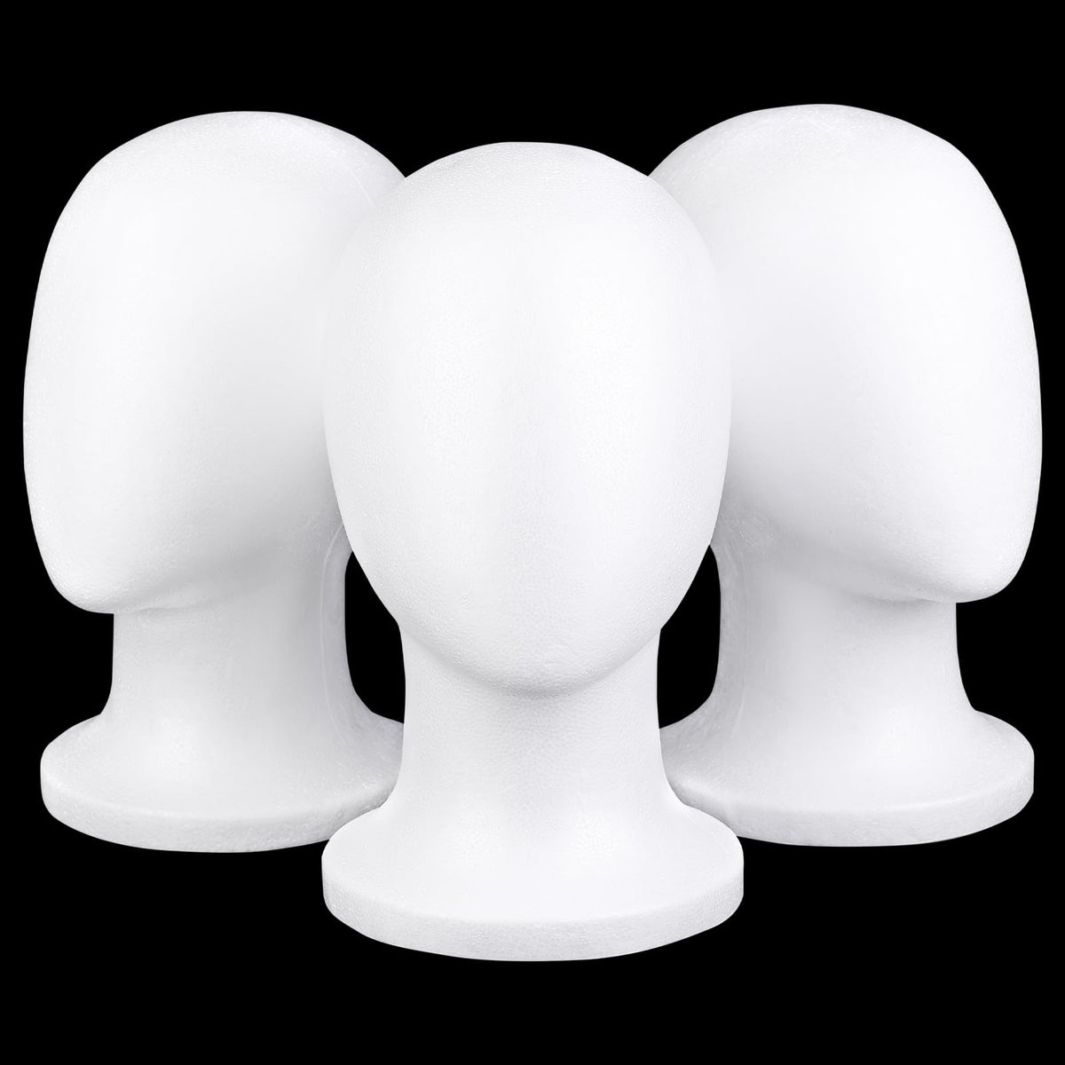 COOKOO foam head stand clip 1 inch hole securely holds wigs during styling.