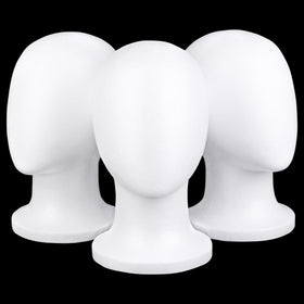 COOKOO foam head stand clip 1 inch hole securely holds wigs during styling.