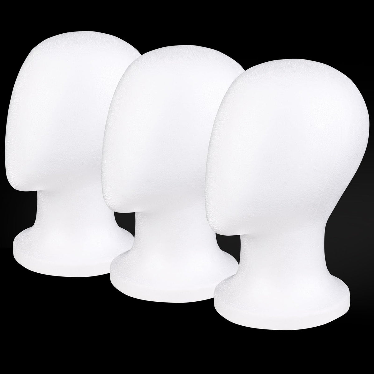 COOKOO foam head for wigs with smooth surface for secure styling.