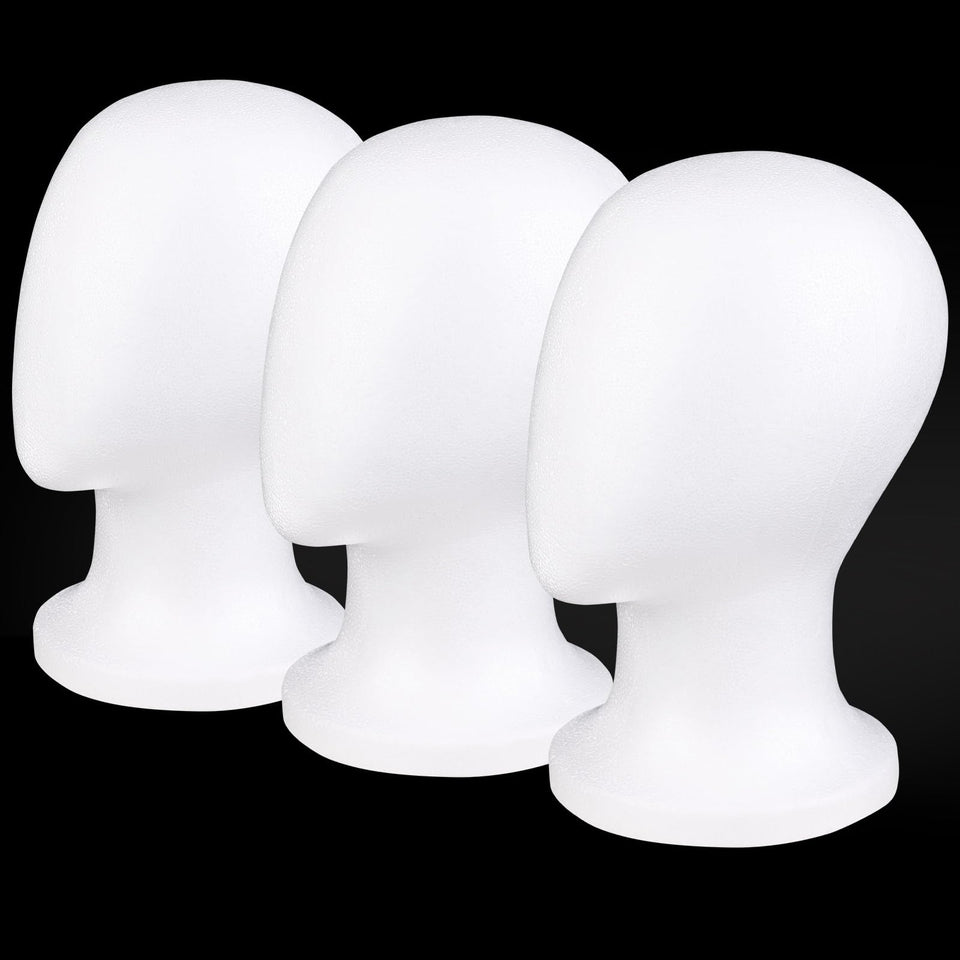 COOKOO foam head for wigs with smooth surface for secure styling.